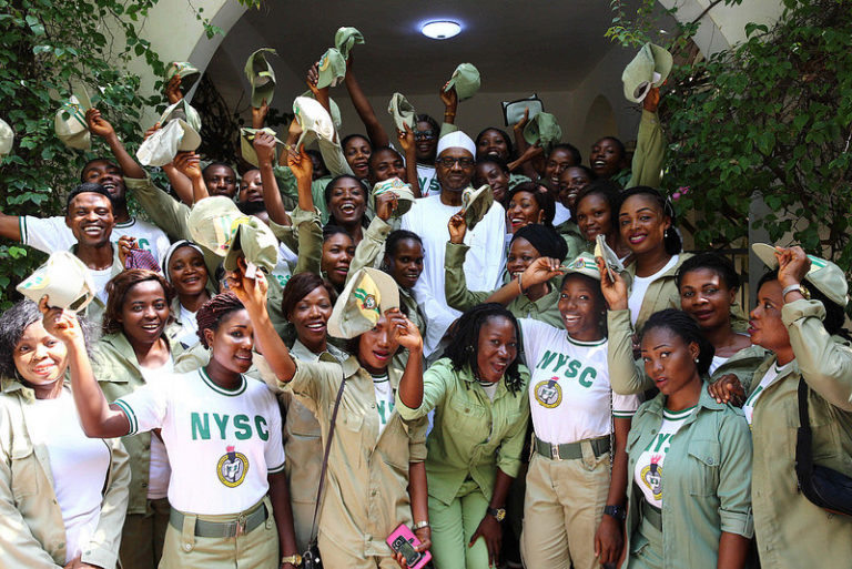 Photo News: President Buhari receives Daura National Youth Service Corp (NYSC) Members in his Daura Katsina Home