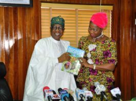 Minister of Information and Culture, Alhaji Lai Mohammed​, ​and the Senior Special Assistant to the President on Foreign Affairs and Diaspora, Mrs. Abike Dabiri-Erewa​