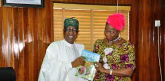 Minister of Information and Culture, Alhaji Lai Mohammed​, ​and the Senior Special Assistant to the President on Foreign Affairs and Diaspora, Mrs. Abike Dabiri-Erewa​