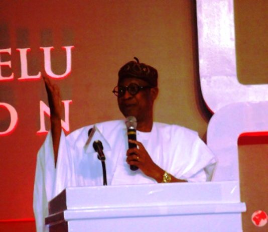 Minister of Information and Culture, Alhaji Lai Mohammed delivering the opening remarks at the 2016 Tony Elumelu Foundation Entrepreneurship Forum
