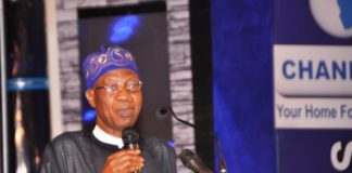 Minister of Information and Culture, Alhaji Lai Mohammed at the 21st Anniversary of Channels Television in Lagos