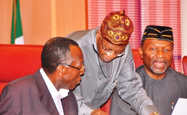Sen. Udo Udoma at the mid term town hall meeting