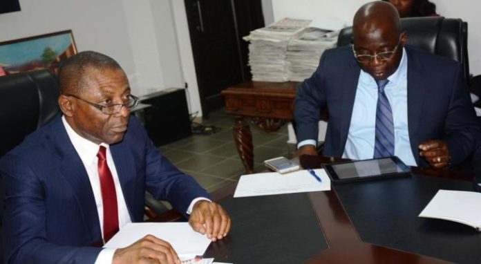 Auditor-General for the Federation, Mr. Anthony Mkpe Ayine and Director, Governance, World Bank, Dr. Edward Olowo-okere Auditor-General for the Federation, Mr. Anthony Mkpe Ayine and Director, Governance, World Bank, Dr. Edward Olowo-okere