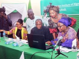 HoS - Mrs. Winifred Oyo-Ita Test-running the E-Learning Platform "The Public Service Learning Management System (PSLMS)"