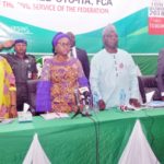 HoS and other Stakeholders Observing the National Anthem