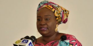 Dr. Folashade Yemi-Esan, delivering welcome address at the 3 Years Achievement and Staff Awards of the Ministry in Abuja