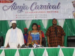The annual Abuja Carnival is scheduled to take place between 23rd and 25th November, 2019. The carnival is a yearly event where delegates from the 36 states of the Federation and the FCT converge on the nation’s capital, Abuja to display their various cultures, costumes, cuisines, art and craft among others The Permanent Secretary, Federal Ministry of Information and Culture, Deaconess Grace Gekpe, who announced this in Abuja on Monday at a Stakeholders’ Meeting, apologised for the postponement of the Abuja Carnival, which was earlier scheduled for December 2018. She said this year’s Abuja Carnival with the theme “Culture For Peace,” will provide a veritable platform to further strengthen the bond of unity of the country after the 2019 peaceful general elections. “This year’s carnival, among other gains, will provide platform to unwind, recreate and continue the onerous task of nation-building after the peaceful 2019 general elections,” she said. Deaconess Gekpe said the ministry is equally exploring the Abuja Carnival as a vehicle for wealth creation, poverty reduction, employment generation and social integration as well as panacea for peaceful and stable society. “Though diverse in language, tribe, culture and tradition as well as in religious and political philosophy, the carnival is conceived to showcase our strength even in our diversity and to forge a nation of one destiny, one people,” she stated. Deaconess Gekpe called for input from the various stakeholders from the 36 states of the Federation and the FCT, who attended the technical forum with a view to enhancing the ministry’s capacity to hold a world-class carnival. “This way, we will not only sustain the Abuja Carnival but surpass the standard of previous editions,” she said. In his remarks, the Emir of Machina in Yobe State, Alhaji Bashir Albishir Bukar, stressed the need to diversify the nation’s economy by leveraging on culture and tourism because of their enormous potentials in wealth creation. While citing other countries that turned their tourism and culture sector into huge economies, the Emir harped on the need for the stakeholders to look at the successes and challenges of the Abuja Carnival since inception in order to improve on the quality of the cultural fiesta. Joseph Mutah Chief Press Secretary Federal Ministry of Information and Culture Abuja