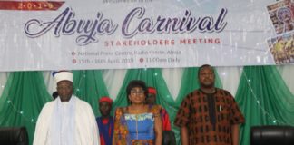 The annual Abuja Carnival is scheduled to take place between 23rd and 25th November, 2019. The carnival is a yearly event where delegates from the 36 states of the Federation and the FCT converge on the nation’s capital, Abuja to display their various cultures, costumes, cuisines, art and craft among others The Permanent Secretary, Federal Ministry of Information and Culture, Deaconess Grace Gekpe, who announced this in Abuja on Monday at a Stakeholders’ Meeting, apologised for the postponement of the Abuja Carnival, which was earlier scheduled for December 2018. She said this year’s Abuja Carnival with the theme “Culture For Peace,” will provide a veritable platform to further strengthen the bond of unity of the country after the 2019 peaceful general elections. “This year’s carnival, among other gains, will provide platform to unwind, recreate and continue the onerous task of nation-building after the peaceful 2019 general elections,” she said. Deaconess Gekpe said the ministry is equally exploring the Abuja Carnival as a vehicle for wealth creation, poverty reduction, employment generation and social integration as well as panacea for peaceful and stable society. “Though diverse in language, tribe, culture and tradition as well as in religious and political philosophy, the carnival is conceived to showcase our strength even in our diversity and to forge a nation of one destiny, one people,” she stated. Deaconess Gekpe called for input from the various stakeholders from the 36 states of the Federation and the FCT, who attended the technical forum with a view to enhancing the ministry’s capacity to hold a world-class carnival. “This way, we will not only sustain the Abuja Carnival but surpass the standard of previous editions,” she said. In his remarks, the Emir of Machina in Yobe State, Alhaji Bashir Albishir Bukar, stressed the need to diversify the nation’s economy by leveraging on culture and tourism because of their enormous potentials in wealth creation. While citing other countries that turned their tourism and culture sector into huge economies, the Emir harped on the need for the stakeholders to look at the successes and challenges of the Abuja Carnival since inception in order to improve on the quality of the cultural fiesta. Joseph Mutah Chief Press Secretary Federal Ministry of Information and Culture Abuja