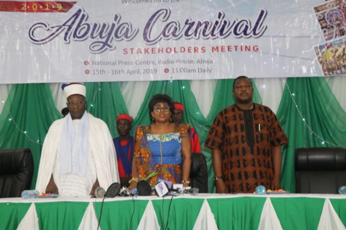 The annual Abuja Carnival is scheduled to take place between 23rd and 25th November, 2019. The carnival is a yearly event where delegates from the 36 states of the Federation and the FCT converge on the nation’s capital, Abuja to display their various cultures, costumes, cuisines, art and craft among others The Permanent Secretary, Federal Ministry of Information and Culture, Deaconess Grace Gekpe, who announced this in Abuja on Monday at a Stakeholders’ Meeting, apologised for the postponement of the Abuja Carnival, which was earlier scheduled for December 2018. She said this year’s Abuja Carnival with the theme “Culture For Peace,” will provide a veritable platform to further strengthen the bond of unity of the country after the 2019 peaceful general elections. “This year’s carnival, among other gains, will provide platform to unwind, recreate and continue the onerous task of nation-building after the peaceful 2019 general elections,” she said. Deaconess Gekpe said the ministry is equally exploring the Abuja Carnival as a vehicle for wealth creation, poverty reduction, employment generation and social integration as well as panacea for peaceful and stable society. “Though diverse in language, tribe, culture and tradition as well as in religious and political philosophy, the carnival is conceived to showcase our strength even in our diversity and to forge a nation of one destiny, one people,” she stated. Deaconess Gekpe called for input from the various stakeholders from the 36 states of the Federation and the FCT, who attended the technical forum with a view to enhancing the ministry’s capacity to hold a world-class carnival. “This way, we will not only sustain the Abuja Carnival but surpass the standard of previous editions,” she said. In his remarks, the Emir of Machina in Yobe State, Alhaji Bashir Albishir Bukar, stressed the need to diversify the nation’s economy by leveraging on culture and tourism because of their enormous potentials in wealth creation. While citing other countries that turned their tourism and culture sector into huge economies, the Emir harped on the need for the stakeholders to look at the successes and challenges of the Abuja Carnival since inception in order to improve on the quality of the cultural fiesta. Joseph Mutah Chief Press Secretary Federal Ministry of Information and Culture Abuja