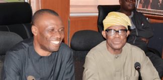 Former Minister and Minister of State for Niger Delta Affairs, Usani Uguru Usani (left) and Claudius Omoleye Daramola (right) at the valedictory programme organized in their honour recently.