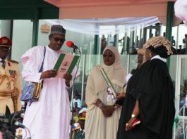 President Muhammadu Buhari taking his Oath of Office & Oath of Allegiance as the President of the Federal Republic of Nigeria.