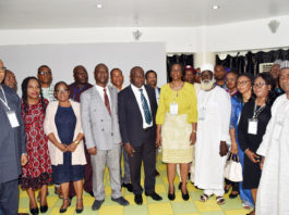 PSMLP flanked by officials from Trade Unions