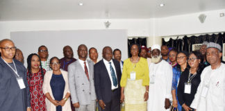 PSMLP flanked by officials from Trade Unions