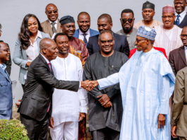 President Buhari with Amb Osakwe