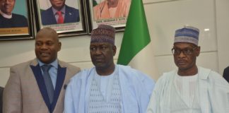 L-R: Managing Director of Shelter-Afrique, Andrew Chimphondah , Minister of Works and Housing for State , Engr Abubakar D Aliyu and The Permanent Secretary, Ministry of Works and Housing , Mohammed Bukar at the event.