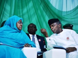l-r Aisha Buhari, Vice President - Yemi Osibanjo