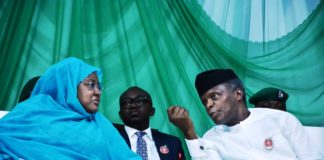 l-r Aisha Buhari, Vice President - Yemi Osibanjo