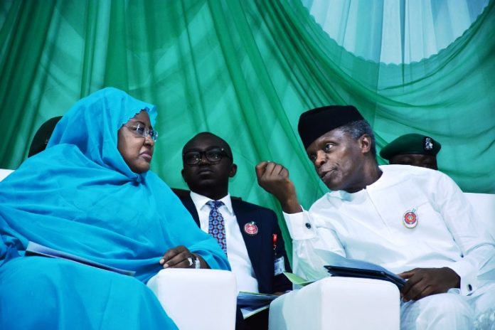 l-r Aisha Buhari, Vice President - Yemi Osibanjo
