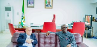 GOV GODWIN OBASEKI AND MR PIERRE VANDEBEECK, CHAIRMAN BOARD OF DIRECTORS, PRESCO PLC