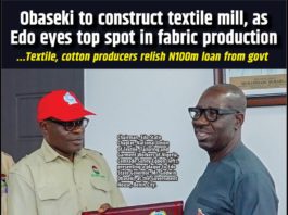 GOV OBASEKI AND COMRADE SUNNY EGBON OF TEXTILE UNION, EDO CHAPTER