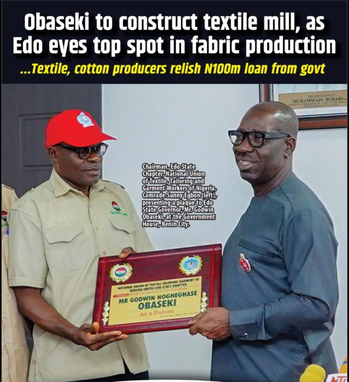 GOV OBASEKI AND COMRADE SUNNY EGBON OF TEXTILE UNION, EDO CHAPTER