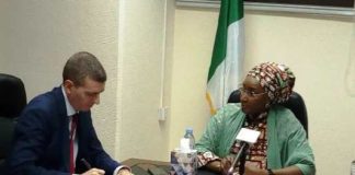Honourable Minister, Humanitarian Affairs, Disaster Management and Social Development, Hajia Sadia Umar Farouq