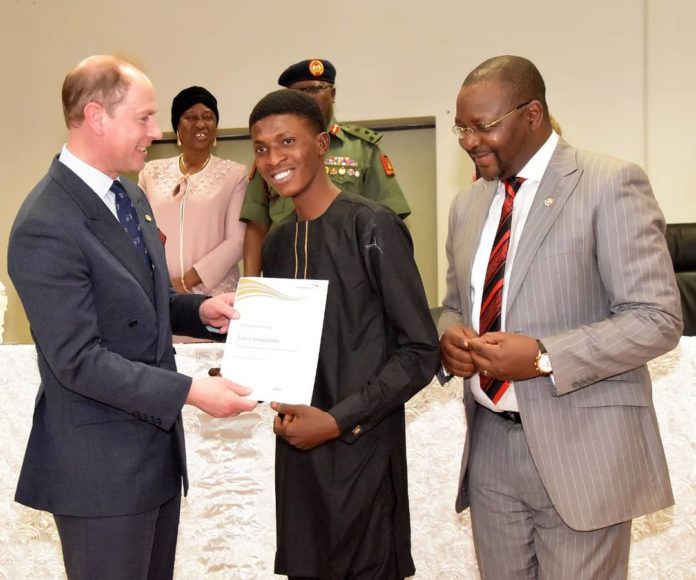 HRH The Prince Edward and Hon. Minister for Youth and Sports Devlpt. Mr Sunday Dare
