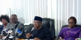 he Minister of Health, Dr. Osagie Ehanire, briefing the Press on latest developments on COVID19