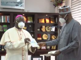 Catholics Bishops’ Conference Of Nigeria Donates Medical Facilities To PTF