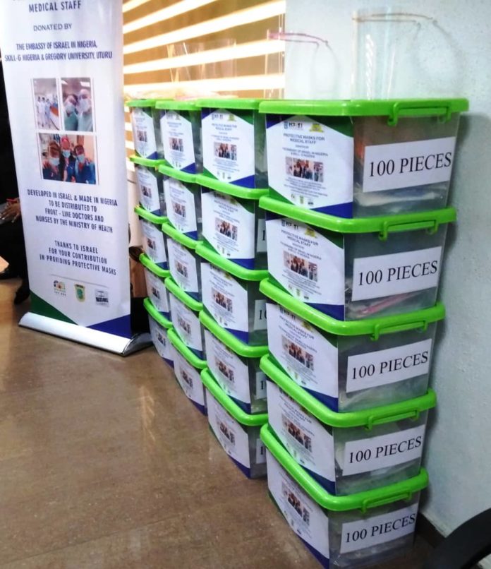 2000 Face Masks for frontline Health wirkers donated by the Isreali Embassy