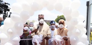 SGF Boss Mustapha commissioned the ThisDay Dome Abuja COVID-19 positives Isolation Centre