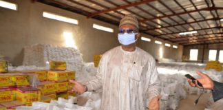 Inspection visit by the representative of the Minister of Humanitarian Affairs, Disaster Management and Social Development, Alhaji Jalal Arabi, the Permanent Secretary of the Ministry,