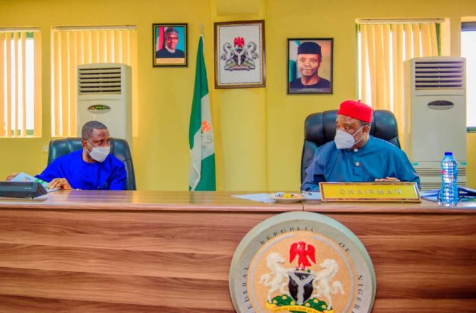 Minister of State MMSD, Dr Uchechukwu S. Ogahpaying a courtesy visit to Chairman, RMAFC, Engr Elias Mbam Minister of State MMSD, Dr Uchechukwu S. Ogahpaying a courtesy visit to Chairman, RMAFC, Engr Elias Mbam