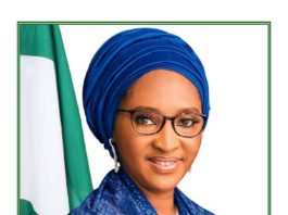 The Honorable Minister of Finance, Budget and National Planning, Mrs. Zainab Shamsuna Ahmed.
