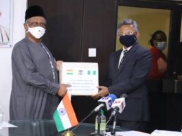 Handing Over Ceremony of Medicines donated by the Indian Government to the Federal Republic of Nigeria to aid the fight against COVID-19