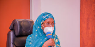 The Honourable Minister of Humanitarian Affairs, Disaster Management and Social Development, Sadiya Umar Farouq.