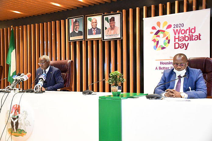 L-R : Honourable Minister of Works and Housing , Babatunde Raji Fashola and the Permanent Secretary, Ministry of Works and Housing Ernest Umakhihe at the event L-R : Honourable Minister of Works and Housing , Babatunde Raji Fashola and the Permanent Secretary, Ministry of Works and Housing Ernest Umakhihe at the event