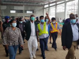 Minister of Transportation, Hon. Chibuike Amaech inspecting Lagos-Ibadan Rail line