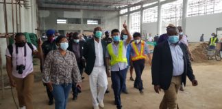 Minister of Transportation, Hon. Chibuike Amaech inspecting Lagos-Ibadan Rail line