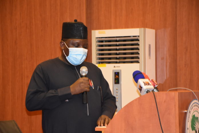 Director General Institute for Peace and Conflict Resolution, Dr. Bakut T. Bakut during symposium on the "Role of Civil Society in Nigeria's Conflict" in Abuja.