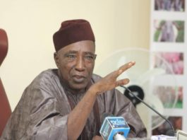 The Hon Minister of Agriculture and Rural Development, Alhaji Muhammad Sabo Nanono, during the 2020 World Food Day Ministerial Press Briefing.