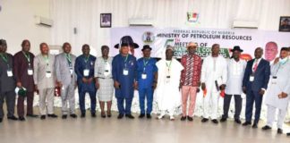 Group Picture of Directors of the Ministry of Petroleum Resources with the Deputy Governor of Bayelsa State and other officials