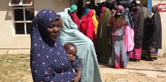 Some of the beneficiaries at the disbursment center in Bauchi State.