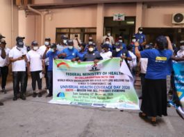 MOH, Dr. Enahire during Health walk in Abuja