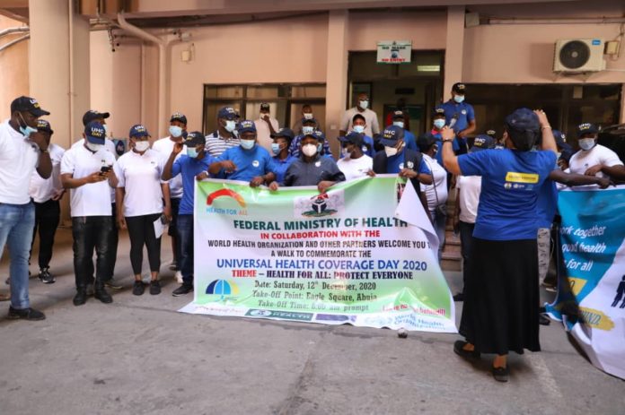 MOH, Dr. Enahire during Health walk in Abuja