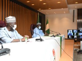 Hon. Minister of State of Works and Housing , Engr. Abubakar D Aliyu and the Permanent Secretary Ministry of Works and Housing Babangida Hussaini at the event