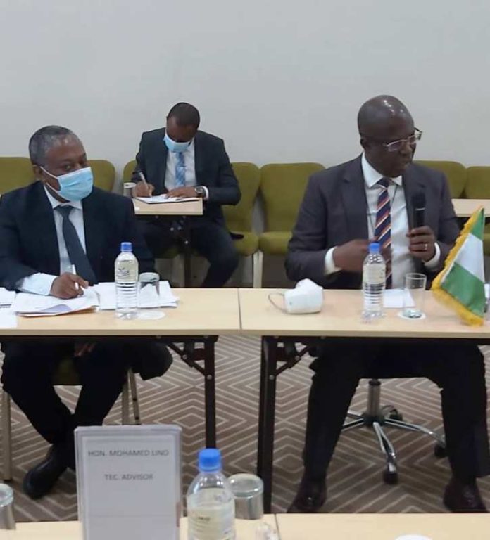 Nigeria's Minister of State For Petroleum Resources, H. E Timipre Sylva with his South Sudanese counterpart8 HMoSPR in South Sudan as OPEC Special Envoy