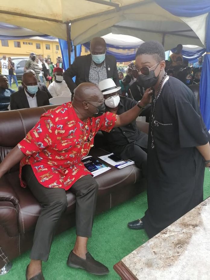 THE ABIA GOVERNOR WITH THE LATE OSSY'S SON