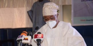 Minister of Interior, Ogbeni Rauf Aregbesola, presenting his remarks at the event.