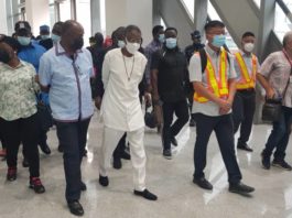 Hon. Amaechi and Alh. Lai Mohammed inspecting Rialway facilities